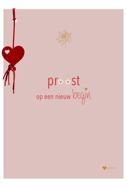 Postkaart incl. geluksbedel 3 st.
