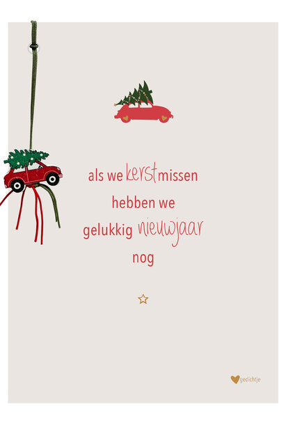 Postkaart incl. geluksbedel 6 st.