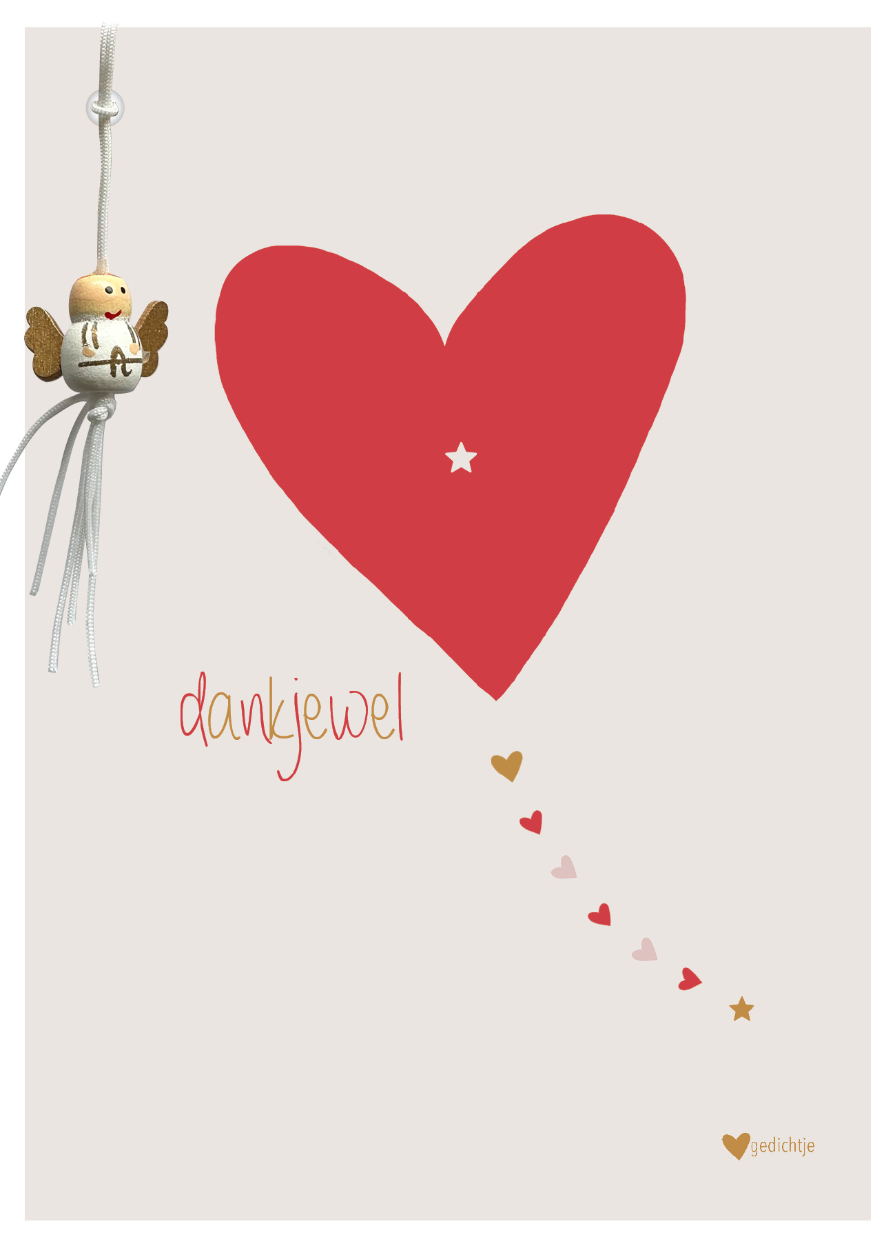 Postkaart incl. geluksbedel 6 st.-1