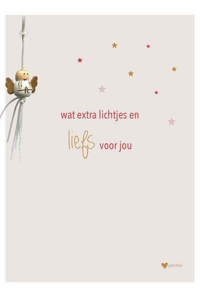 Postkaart incl. geluksbedel 6 st.