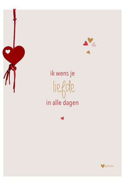 Postkaart incl. geluksbedel 6 st.