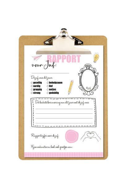 Rapport voor de juf 5 st.