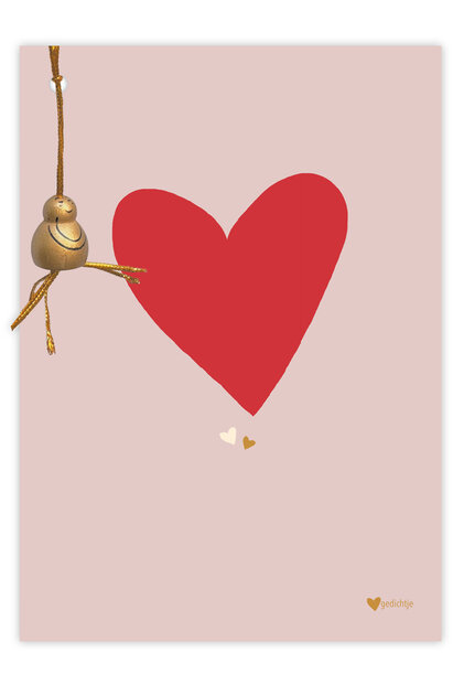 Postkaart incl. geluksbedel 3 st.