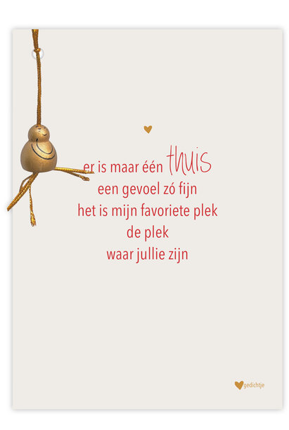 Postkaart incl. geluksbedel 3 st.