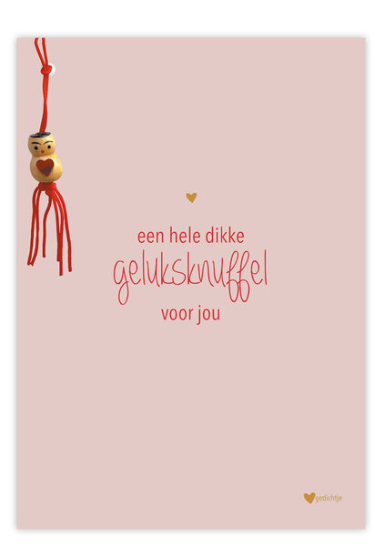 Postkaart incl. geluksbedel 3 st.