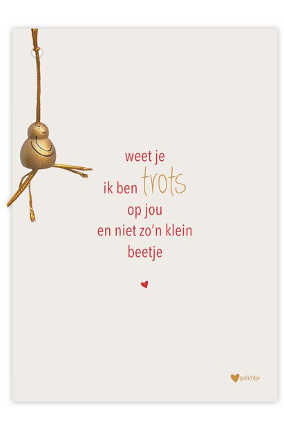 Postkaart incl. geluksbedel 3 st.