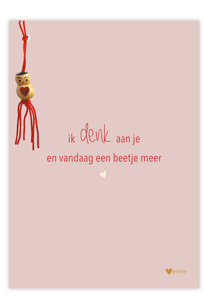 Postkaart incl. geluksbedel 3 st.