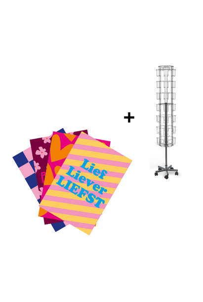 Vloerdisplay met serie 42 motieven