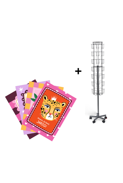 Vloerdisplay met serie 42 motieven