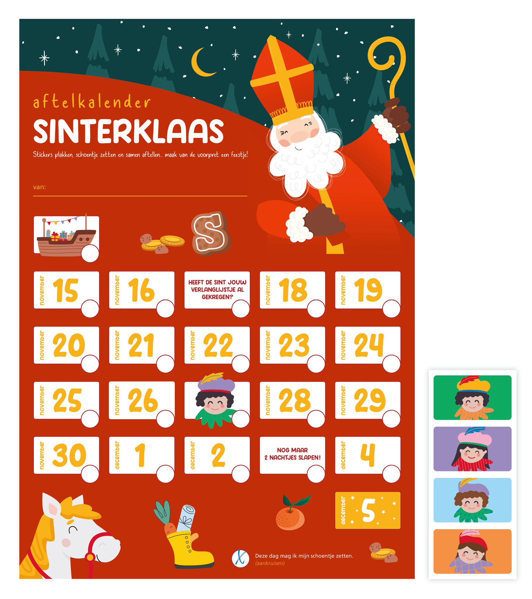Aftelkalender A4 5 st.-1