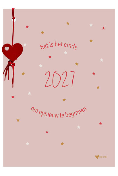 Postkaart incl. geluksbedel 3 st.