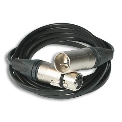 Hawk-Woods LA-4 - XLR4 (M) --> XLR4 (W) Strom-Verlängerungskabel, 1m Kabellänge