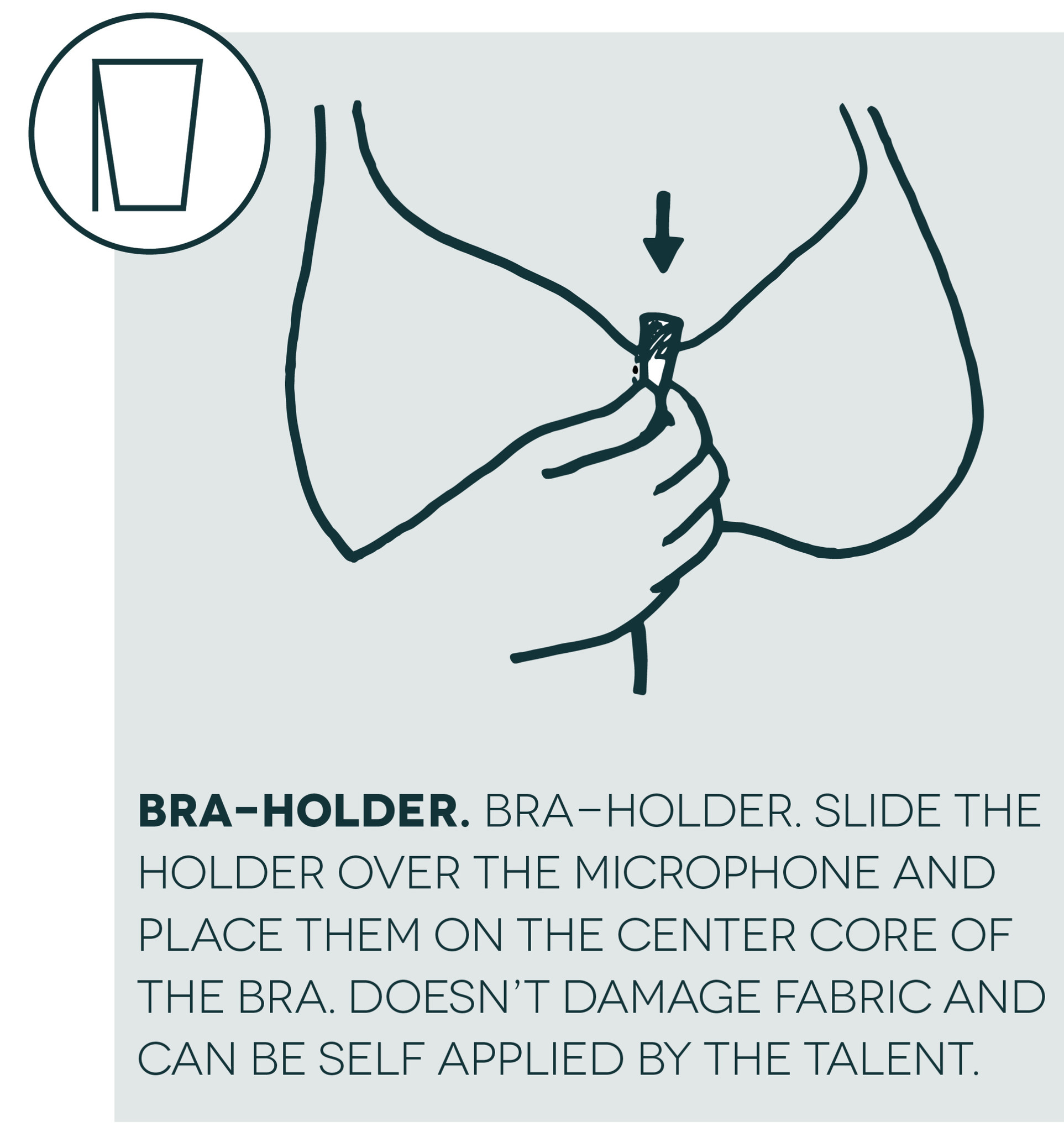 Hide-a-mic Bra-holder für Sanken COS-11