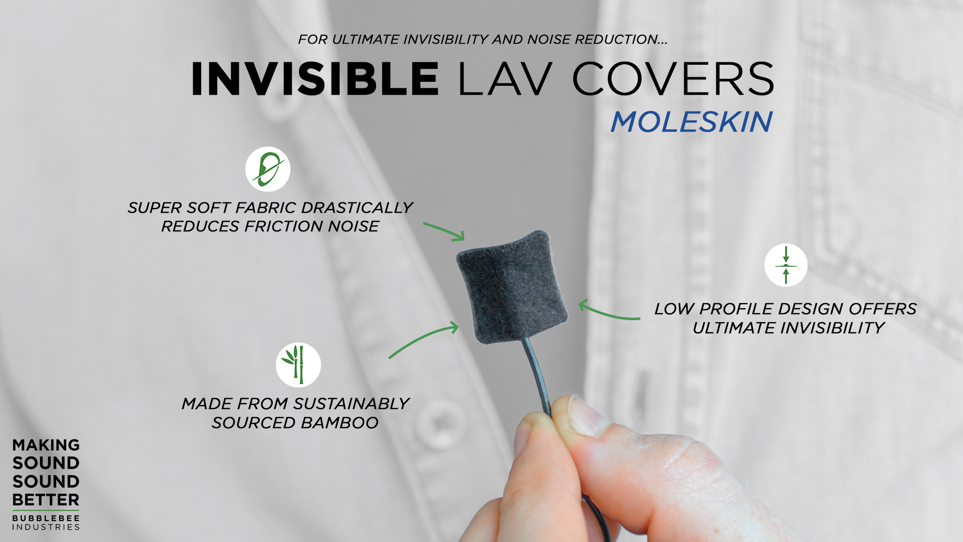 Bubblebee Industries Bubblebee Industries - Invisible Lav Covers Moleskin