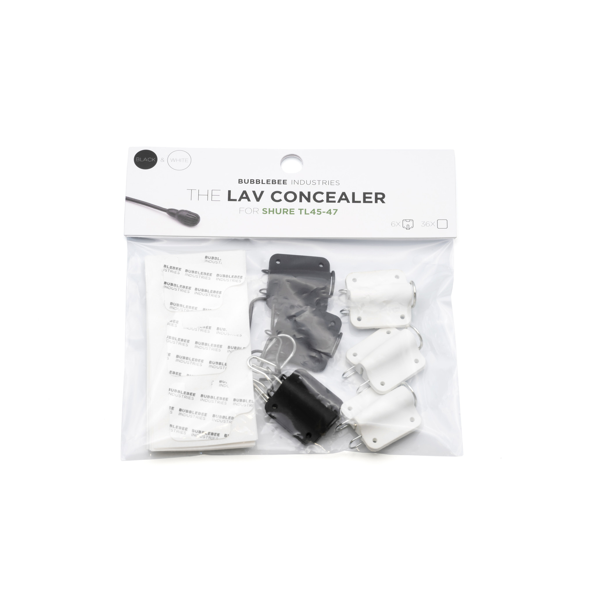 Bubblebee Industries The Lav Concealer for Shure Twinplex TL45-47 6-Pack