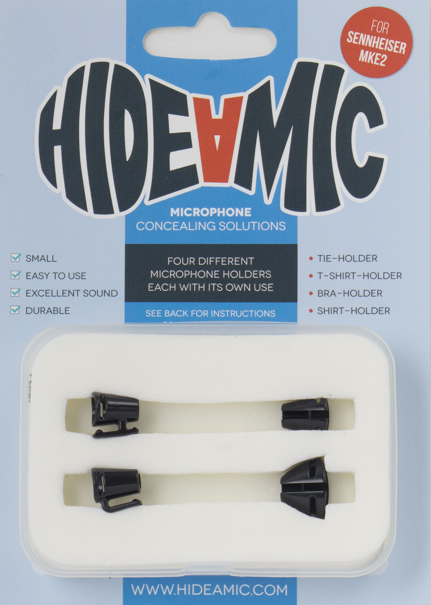 Hide-a-mic 4er-Set - Einbauhilfe für Sennheiser MKE 2