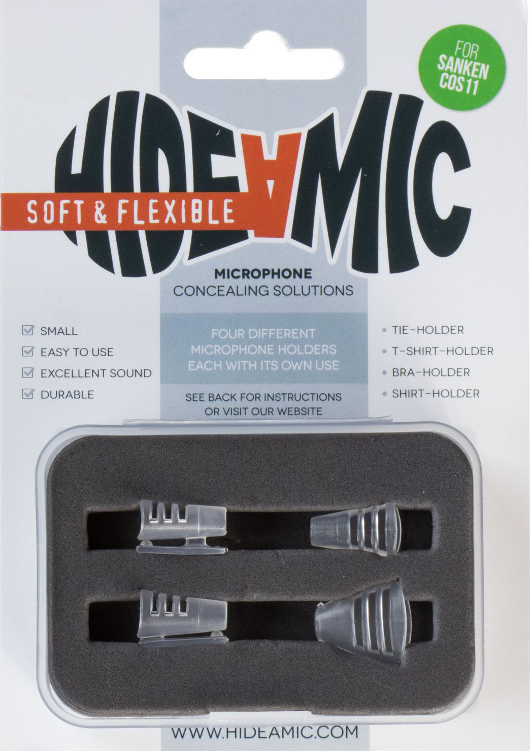 Hide-a-mic 4er-Set - Soft&Flexible Einbauhilfe für Sanken COS-11