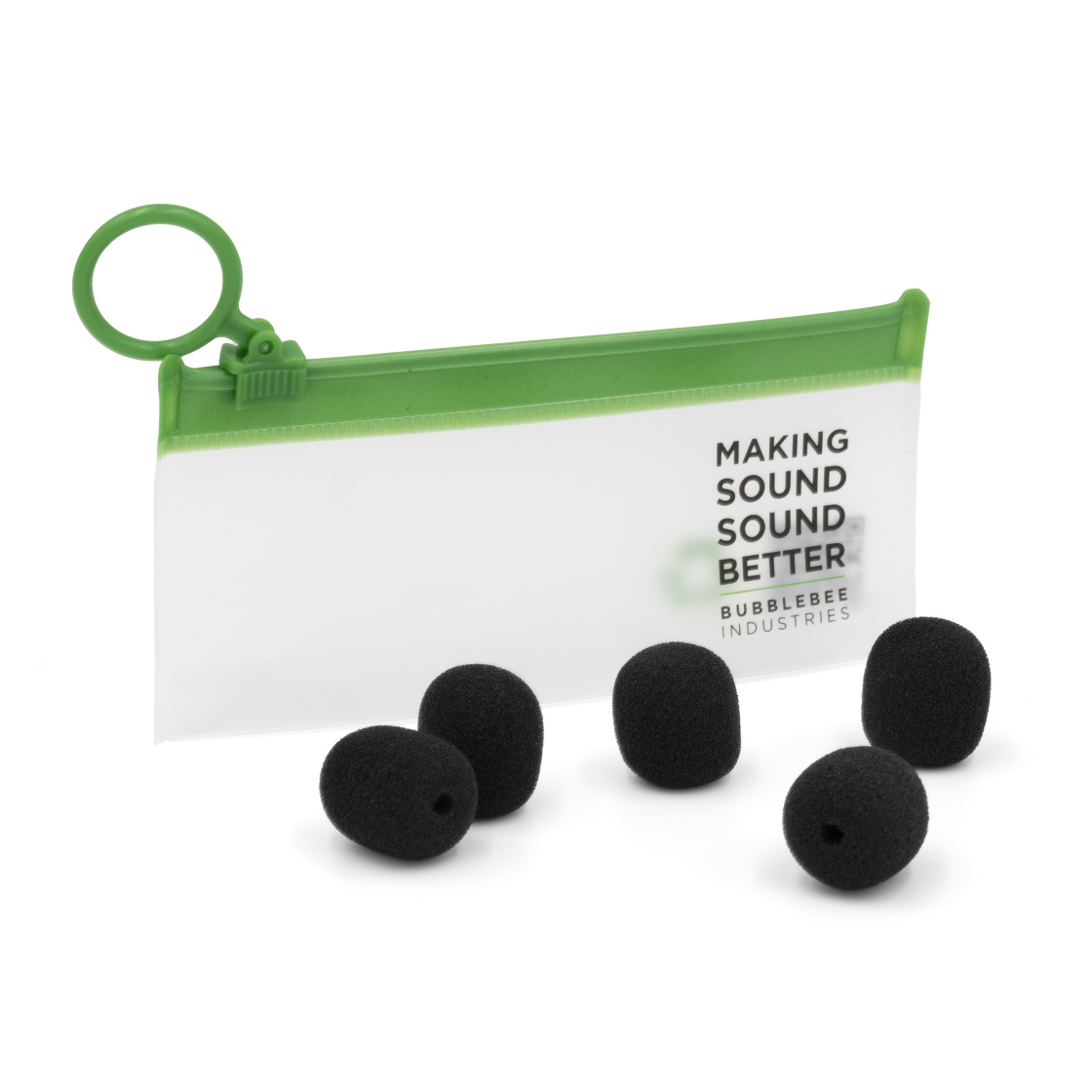 Bubblebee Industries The Microphone Foam für Lavalier Mics - Large - 5-Pack