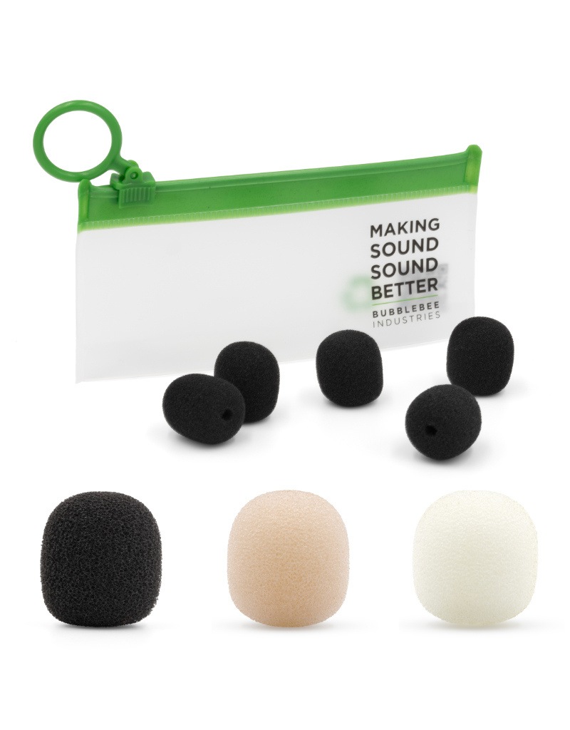 Bubblebee Industries The Microphone Foam für Lavalier Mics - Large - 5-Pack