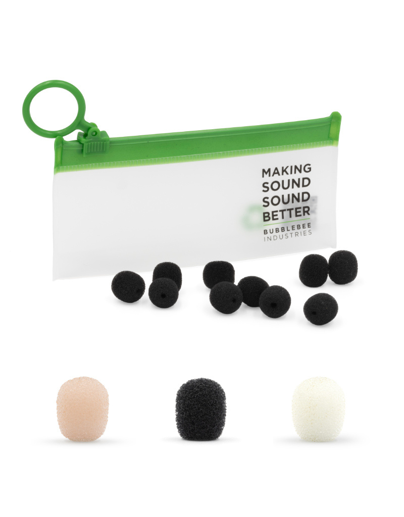 Bubblebee Industries The Microphone Foam für Lavalier Mics - XS - 10-Pack