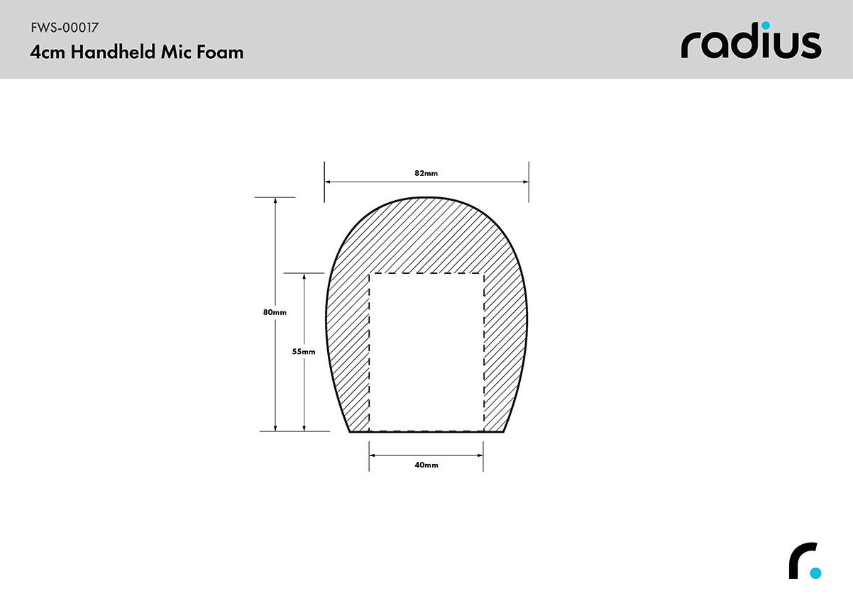 Radius Windshields Handheld Mic Foam