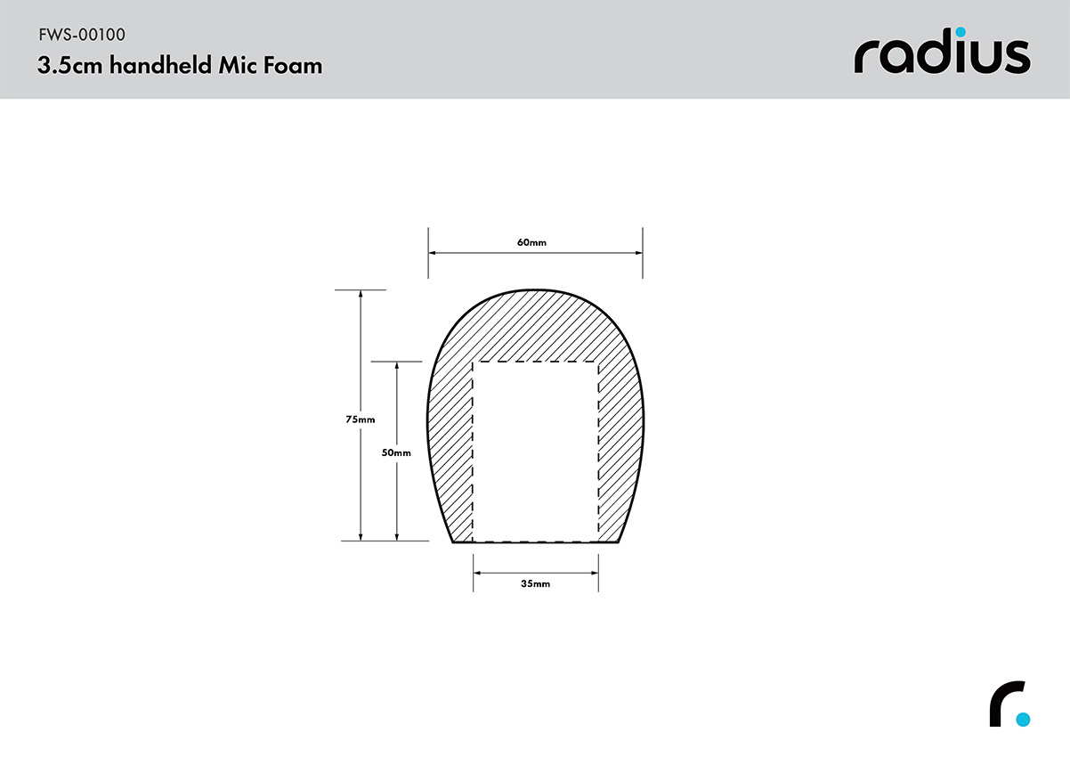 Radius Windshields Handheld Mic Foam