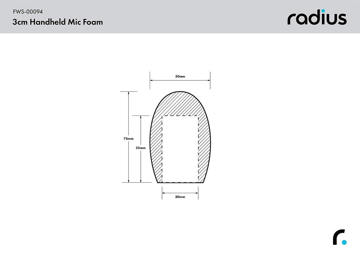 Radius Windshields Handheld Mic Foam