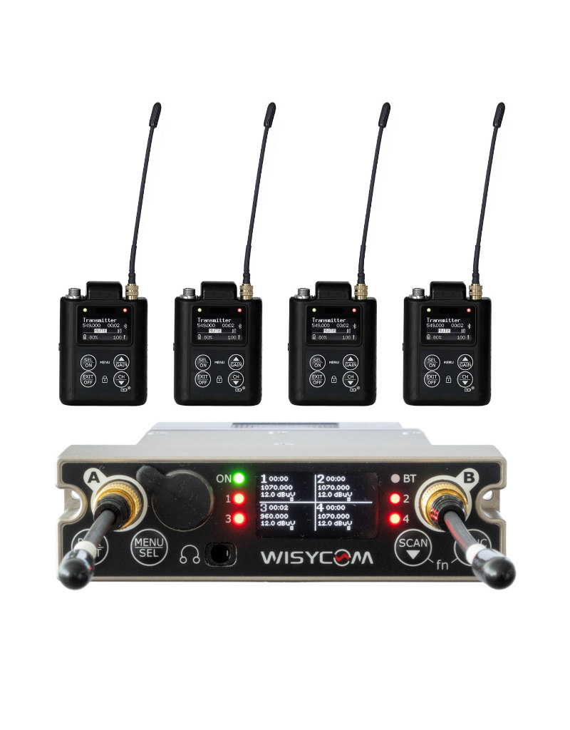 Wisycom Bundle - Wisycom MCR54 Quad Receiver + 4x MTP61 + BPA54