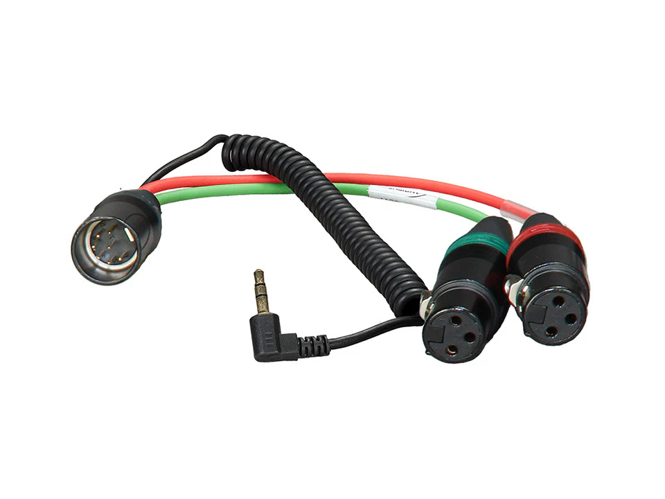 Ambient Hinterbandspiralkabelpeitsche auf XLR3F & 3,5mm TRS (mischerseitig)