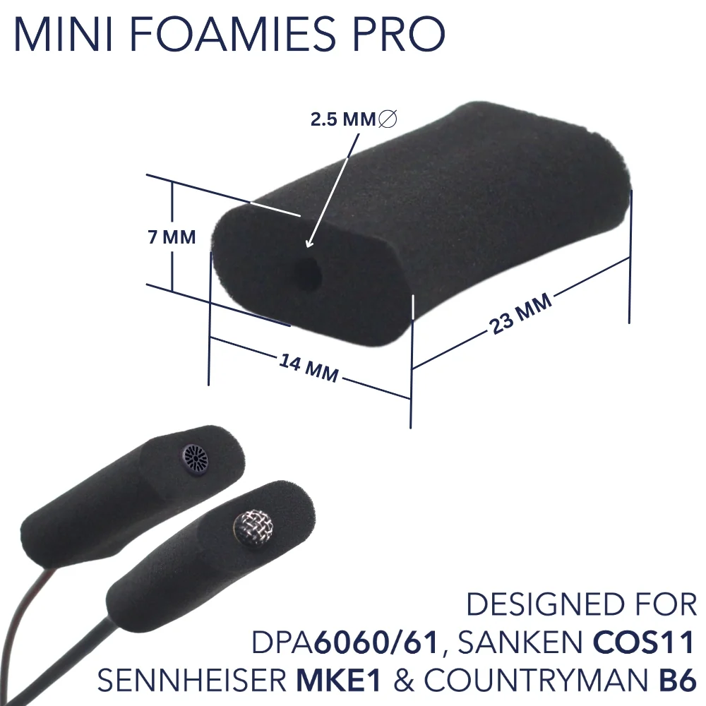 URSA Mini Foamie Pro - Soft Mini Foam Mounts für Lavalier-Mikrofone