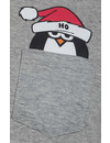 Kerst T-shirt Pinguin Grijs - Heren