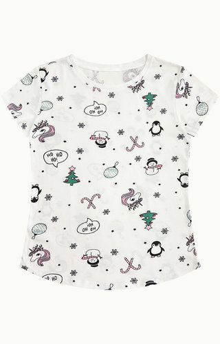 Kerstshirt Unicorn Pinguïn Sneeuwpop - Meisjes 