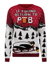 Kersttrui If Found Return Pub Pinguin Slee Rood - Unisex