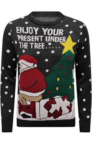Kersttrui Enjoy Your Presents Blauw - Unisex Kersttrui Enjoy Your Presents Blauw - Unisex
