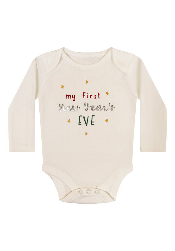 Kerst Romper My First New Year's Eve Wit - Baby's