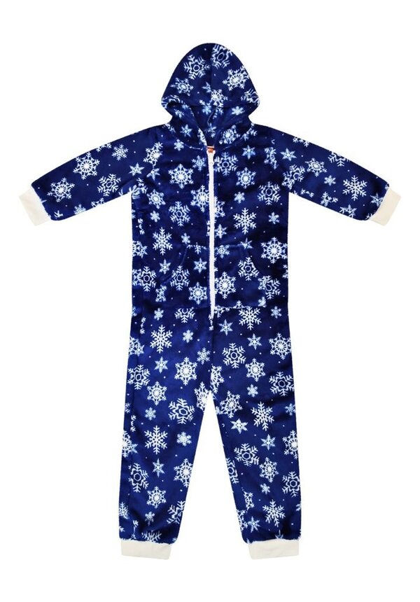 Kerst Onesie Sneeuwvlok Blauw - Kinderen