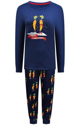 Kerst Pyjama Merry Carrotmas Blauw - Dames 