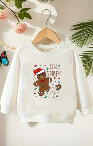 (122-128) Kersttrui Kerstkoekje Oh Snap! - Meisjes 