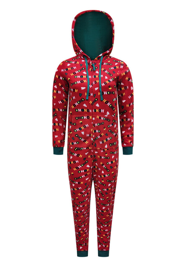 Kerst Onesie Ho Ho Ho Rood - Dames