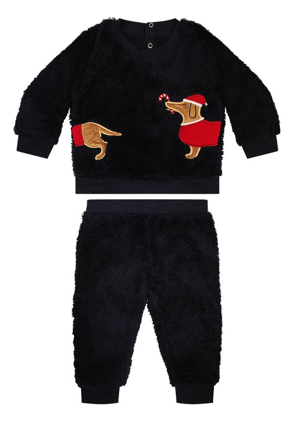 Kerstpakje Hond Fluffy Donkerblauw - Baby's