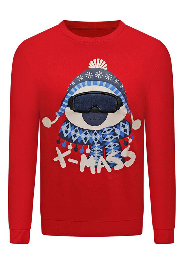 Kersttrui Ijsbeer X-mass Rood - Heren