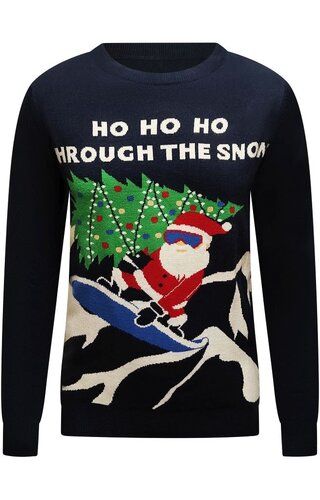 Kersttrui Ho Ho Ho Through the Snow - Heren 