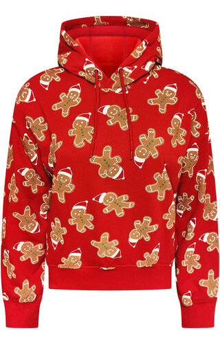 Kersttrui Gingerbread Kerstmuts Rood - Dames 