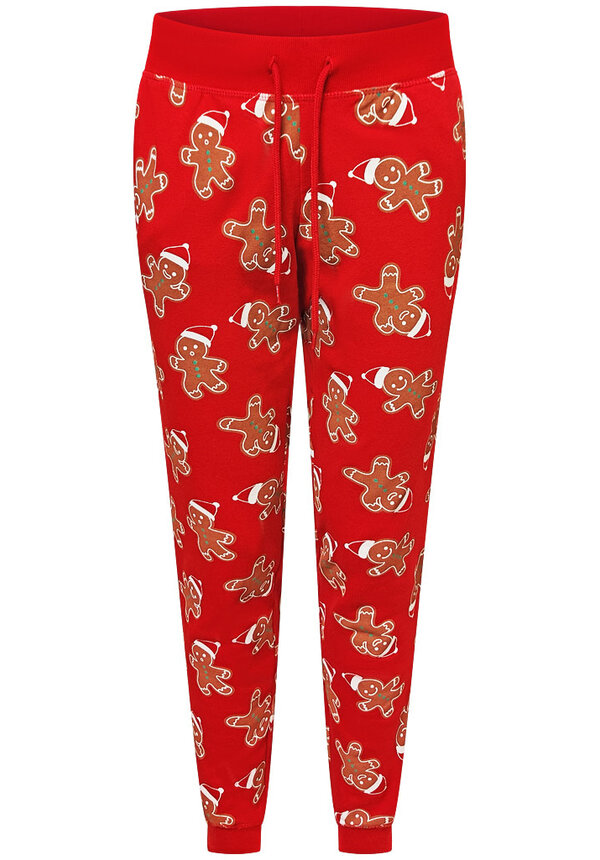 Kerst Broek Gingerbread Rood - Dames