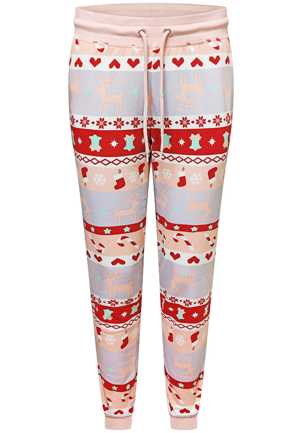 Kerst Broek Noors Roze Rood - Dames