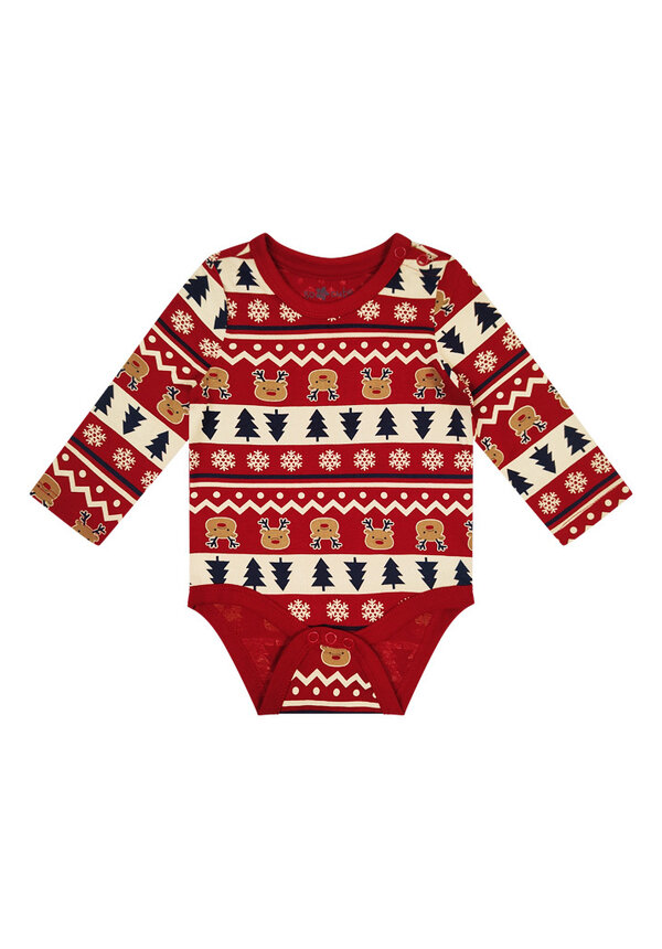 Kerst Romper Noors Rendier Kerstboom - Baby's