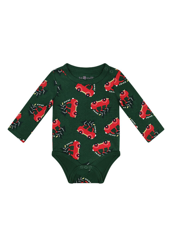 Kerst Romper Auto Kerstboom - Baby's
