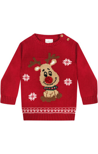 Kerstjurkje Rendier 3d Neus Rood - Baby's & Kind 