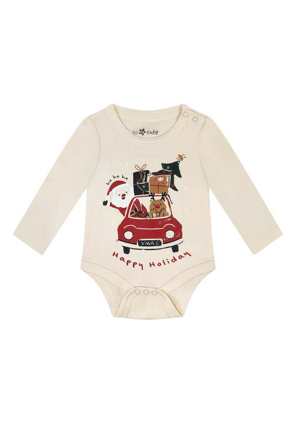 Kerst Romper Ho Ho Ho Happy Holidays - Baby's