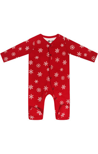 Kerst Boxpakje Sneeuwvlokjes Rood - Baby's 